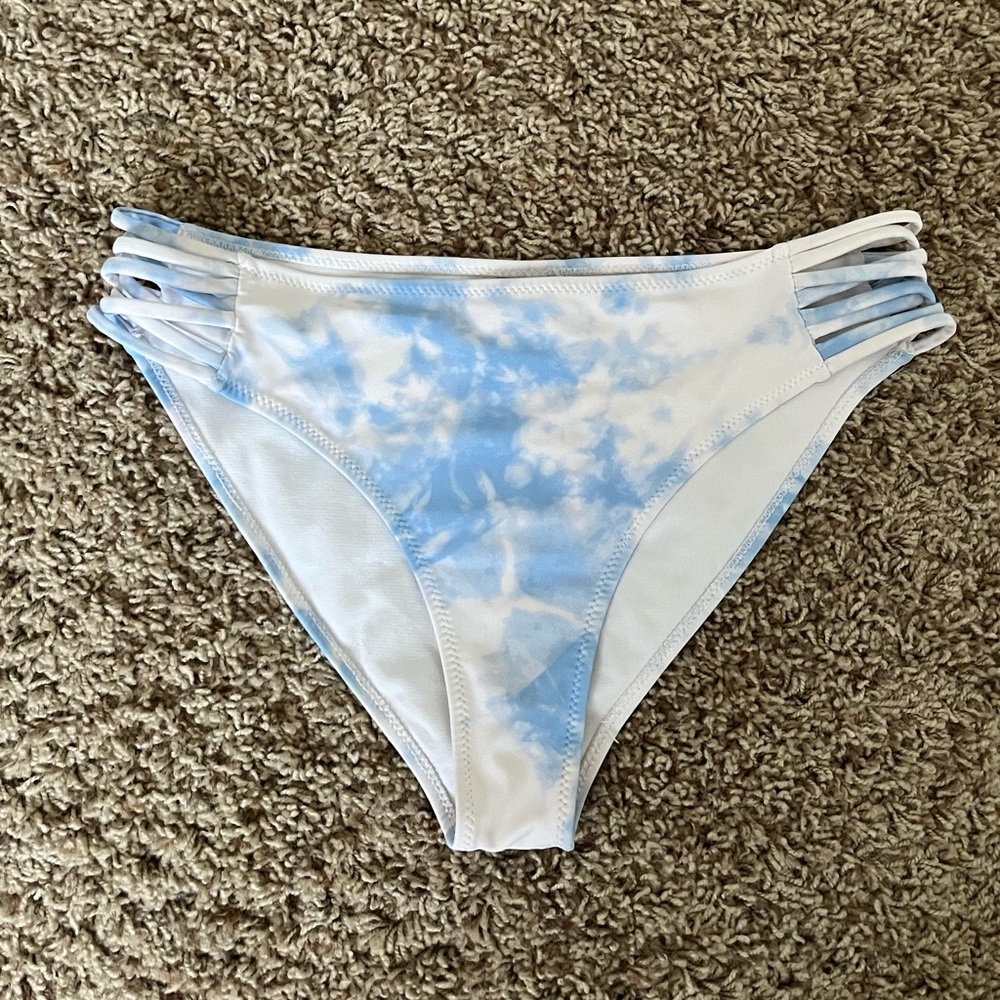 full tilt strappy tie dye cheeky bikini bottom